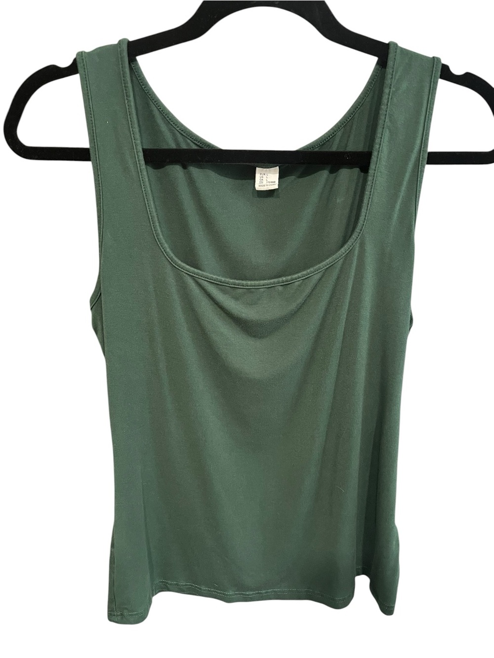 Shein Green Square Neck Tank Top - Size Large
